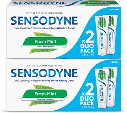 SENSODYNE Fresh Mint Combo, for daily sensitivity protection Toothpaste (500 g, Pack of 4)