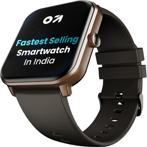 GOBOULT Drift+ 1.85'' HD Display ,BT Calling, 500 Nits Brightness, IP67 Smartwatch(Black Coffee Strap, Free Size)