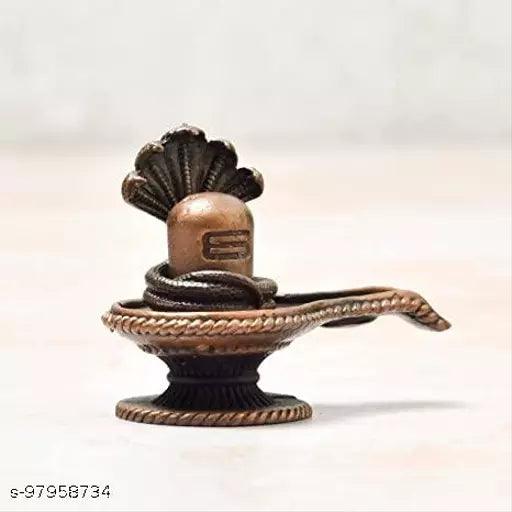 1.6 inches, Copper Handmade Shivalinga , 70 Grams , Patina Antique Finish , Pack of 1 Piece - Springkart