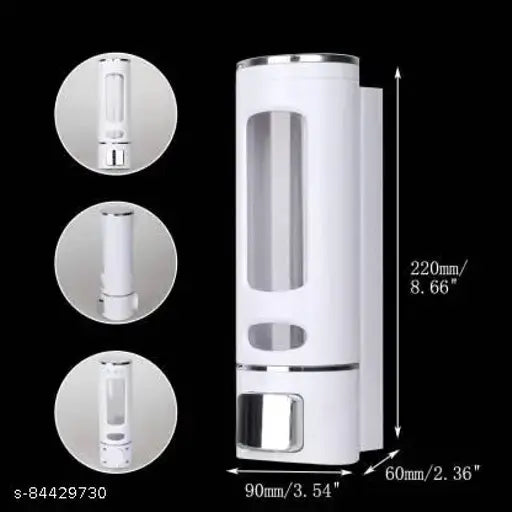 white capsule Dispenser 400 ml wall mounted liquid dispenser for all type of liquids - Springkart