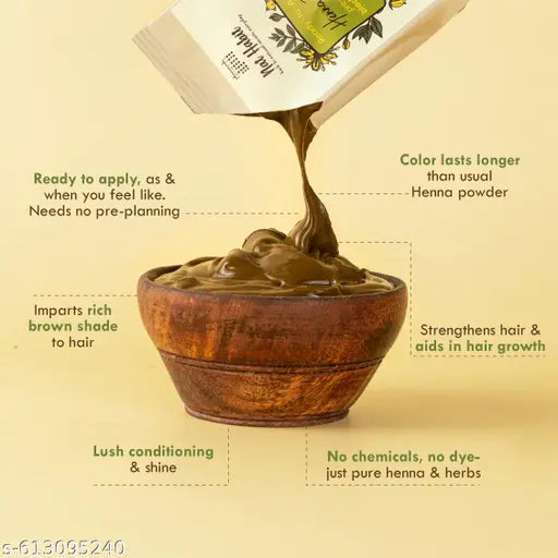 Nat Habit Ready-to-Apply Natural Hair Colour (Mehendi) for Hair | Hassle-free Replacement to Mehendi Powder (220 g)
