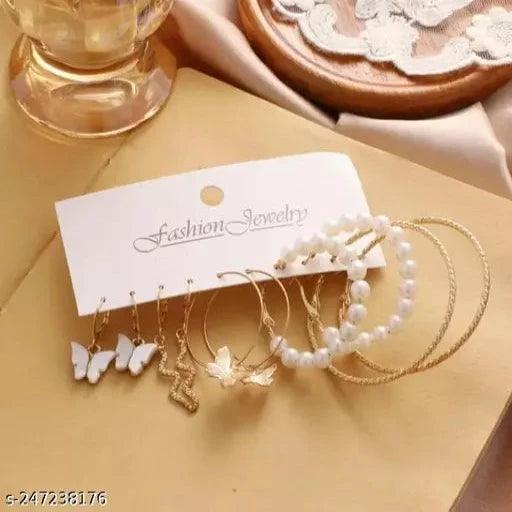Korean Earrings combo 5 pc Butterfly earrings for women girls - Springkart