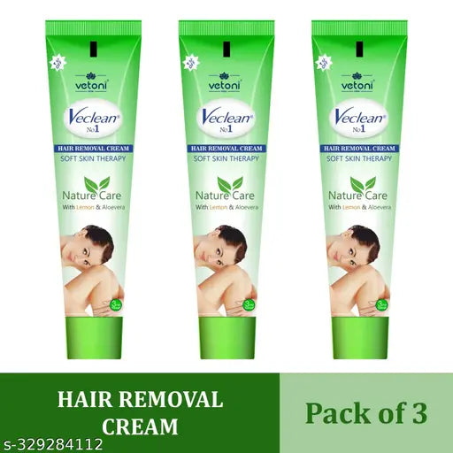 VETONI VECLEAN NO.1 Hair Removal Lemon Tube (pack of 3)120gm - Springkart