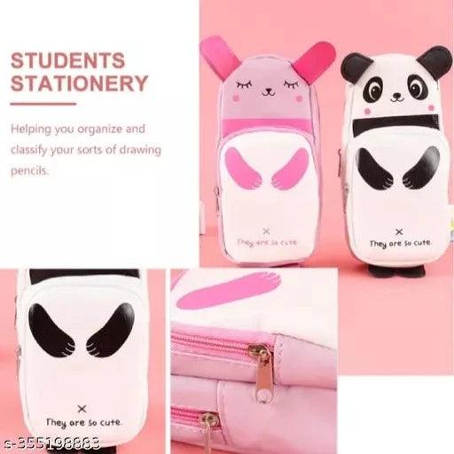 Combo Digital Panda Shape Pencil Box/Pouch (Set Of -2 Pink&White) - Springkart