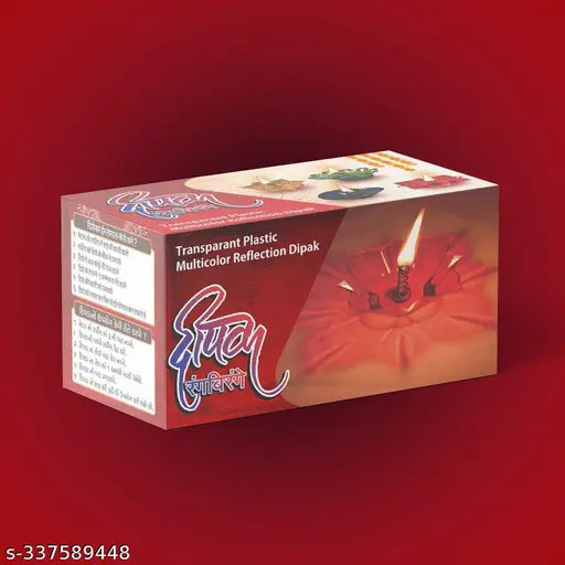 Pack of 12 3D Reflective Shadow Diyas for Diwali Decoration Item for Home Decor - Springkart
