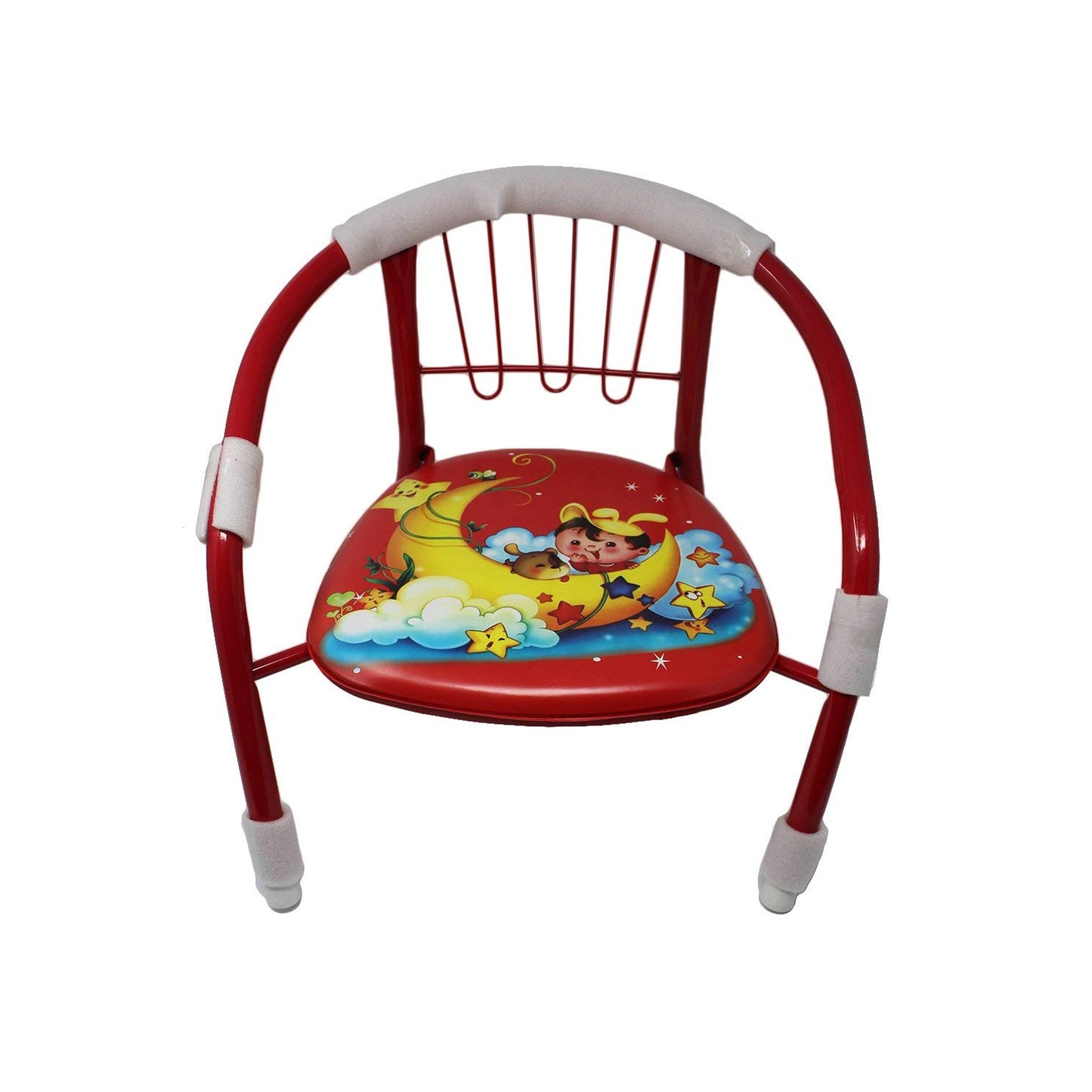 1257 Multicolor Cartoon Design Baby Chair With Metal Backrest Frame Sound Seated Soft Cushion For Kids Toddlers (Moq - 4 Pcs) - Springkart