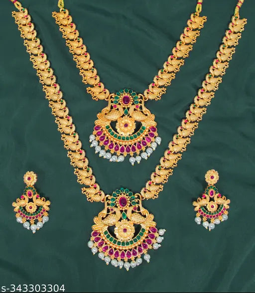 Women's South Indian Jewellery Set For Women | Necklace And Earring Set For Women