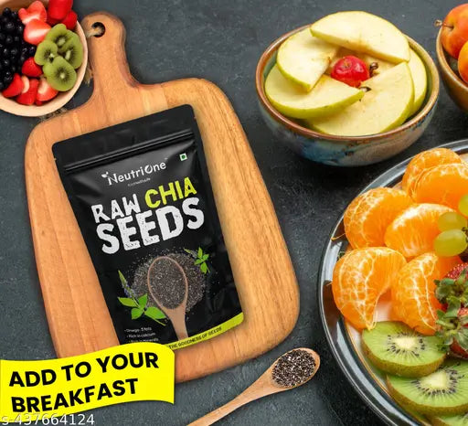 NeutriOne Raw Chia Seeds for Weight Loss with Omega 3,Zinc and Fiber,Calcium Rich proteins Chia Seeds (150 g) - Springkart