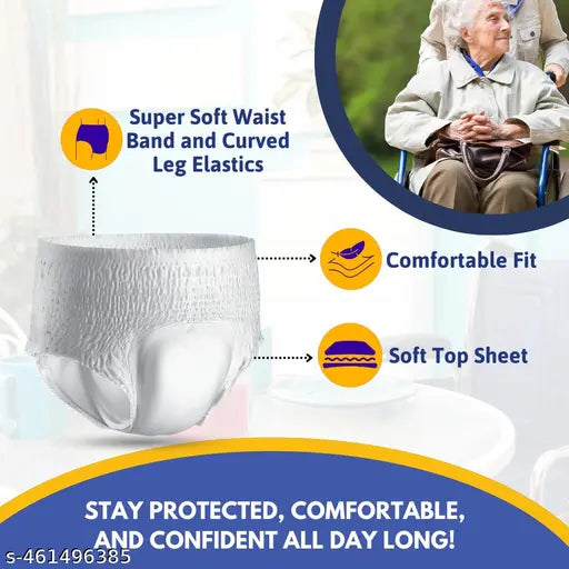 TIDY Pants Style Super Absorbent and Leak Proof | Unisex | Waist Size (48"-62" Inches) Adult Diaper - XL (100 Pieces) |Loose Pack - Springkart