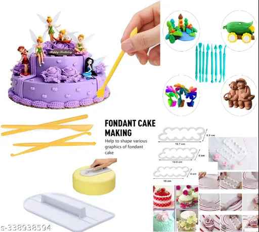cake making materials with Free 20 Pcs Disposable Piping Bag+cake baking set combo Kitchen Tool Set , Cake Combo, Baking Tools, Cake Making Supplies, Cake Baking Supply, Cake Sets, Cake Combo Sets Icing set (Multicolor, Baking Tools, Brush, Cooking Spoon,