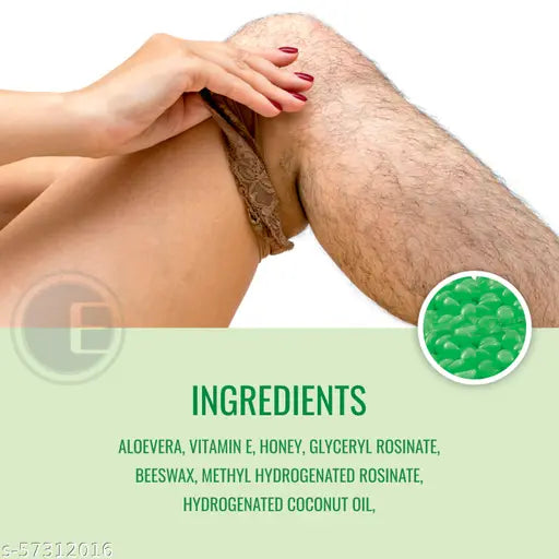 Hair Removal Brazilian Hard Wax Beans For Face, Eyebrow,(Aloevera, 100 Gram) - Springkart