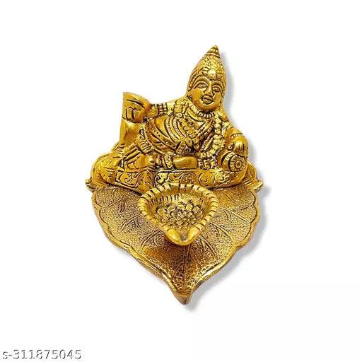Kuber Statue Deepam Oil lamp for Good Luck, Vastu Prosperity and Wealth - Springkart