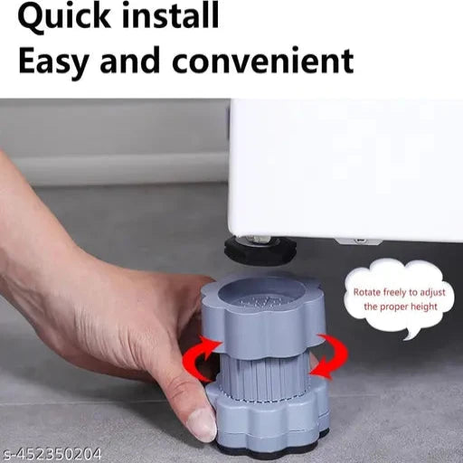 4PCS Washing Machine Vibration Feet Pad Adjustable Highly Non-Slip Dryer Shock & Voice Cancelling Pads, - Springkart