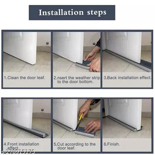 Door Bottom Sealing Strip Guard for Home (Waterproof, 40 Inch) (Pack of 5Pcs) - Springkart