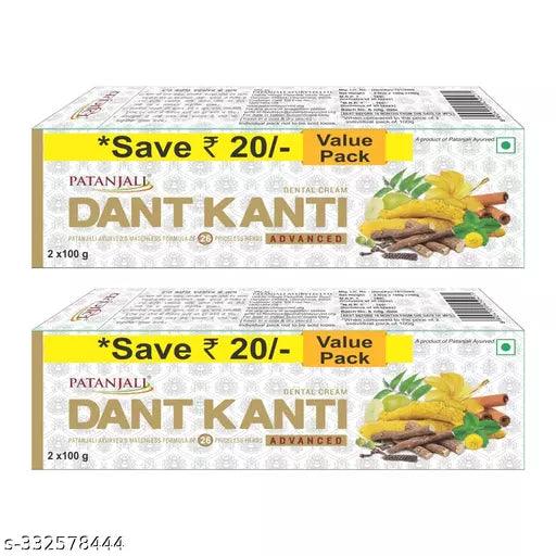 Patanjali DANT KANTI DENTAL CREAM (ADV) 2X100-GM (Pack of 2) - Springkart