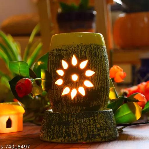 Electric Aroma Diffuser Multi Color with 10 ML Aroma Oil (Clay Lamp) (Lemon Grass) - Springkart