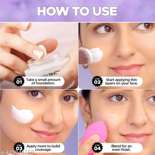 Hilary Rhoda Magic Jar Colour Changing Foundation | Buildable Coverage | Long Lasting & Weightless Formula | Crease-free Foundation | Cruelty-Free | Satin Finish | 30g