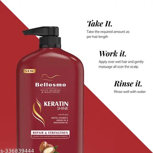 Bellosmo Professional Repair & Strengthen Hair Shampoo +Conditioner combo (1000ml + 200ml) - Springkart