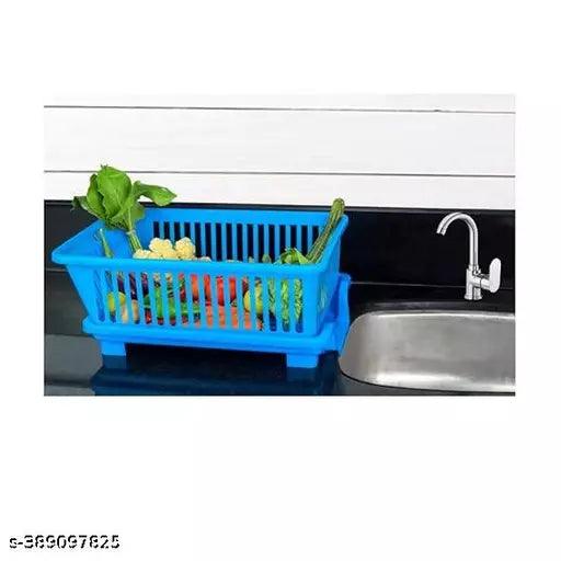 3 in 1 Kitchen Sink Dish Drainer Drying Rack Utensils Washing Holder - Springkart