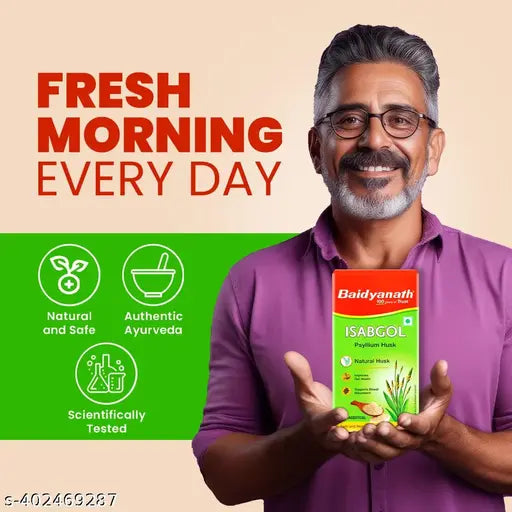 Baidyanath 99% Pure Isabgol 200gm (Psyllium Husk), Rich source of dietary Fibre and Gluten free | For Healthy Digestive tract, Relief from Constipation