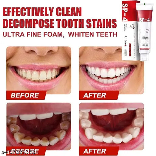 Teeth Whitening Toothpaste Makes Reveal Perfect & White Teeth, Natural Whitening Toothpaste Mousse with Fluoride Deeply Clean Gums Remove Stains-40gm (Pack Of 1)