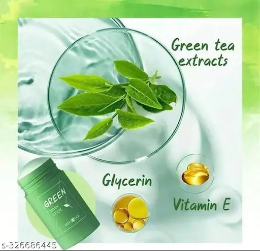 Green Tea Face Mask Stick for Face Purifying Blackhead Remover for Men and Women Combo Pack of 2 - Springkart