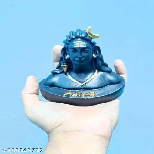 Adiyogi Rudraksha Mala Shiva Statue for Pooja & Gift, Mahadev Murti, Idol, - Springkart