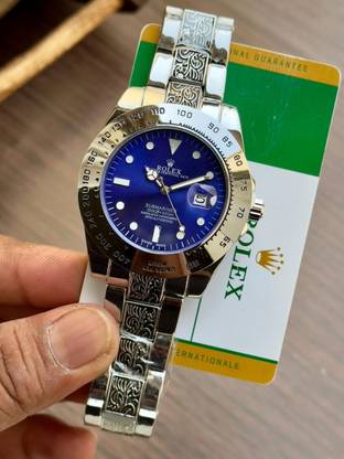 Varsha Nano Glass for Rolex Fullset Analog White Dial Men's Watch- Stainless Steel, Silver Strap - Copy (6) (Pack of 1)