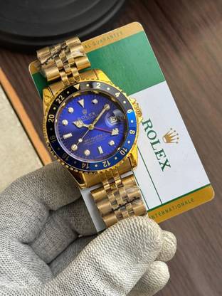 Varsha Nano Glass for Rolex GMT-Master White Dial Men's Watch- Stainless Steel, Silver Strap - Copy (8) (Pack of 1)