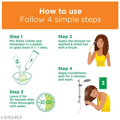 Nisha Cream Hair Color Rich Bright Long Lasting Hair Colouring For Ultra Soft Deep Shine 100% Grey Natural Herbs 150gm (Honey Blonde ,Pack of 1) - Springkart