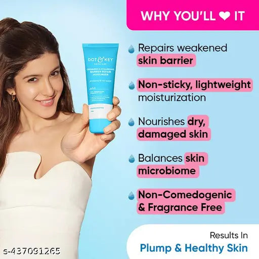 Dot and Key Ceramides & Hyaluronic Hydrating Face CreamI Barrier Repair For Dry Skin, 100g