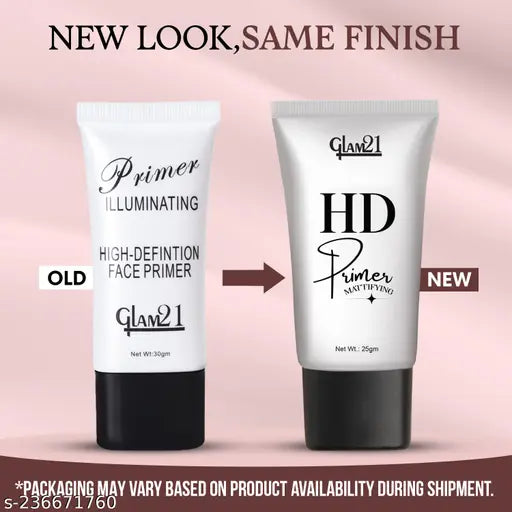 Glam21 Face Primer For Easy Makeup & Pore Minimize | Gel-like Texture | Perfect Coverage | Lightweight | With Skin-Softening Apricot Essence | 25 gm