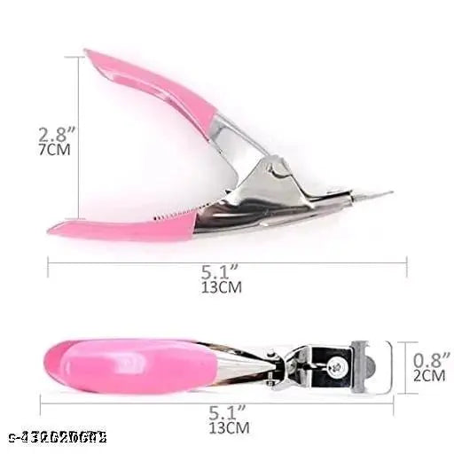 False Nail Clipper Acrylic Nail Tips Cutter, Professional Stainless Steel Nails Clipper Nail Art Kit Nail Catcher Trimmer Manicure Tool for Artificial Gel Acrylic Nail - Springkart