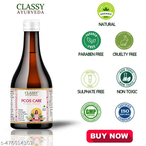 Ayurvedic PCOS Syrup Pure Herbs - 200 ml Syrup - Springkart