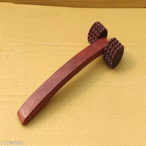 Wooden Set of 3 pcs. Acupressure Back Pain Relief Massager Multi Purpose Body Massager for neck, shoulder and Face - Springkart