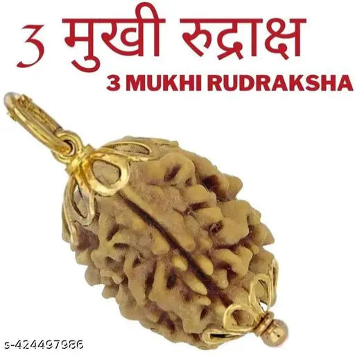 3 Mukhi Pendant / Three Mukhi Rudraksha / Original Nepali 3 Mukhi Rudraksha - Springkart