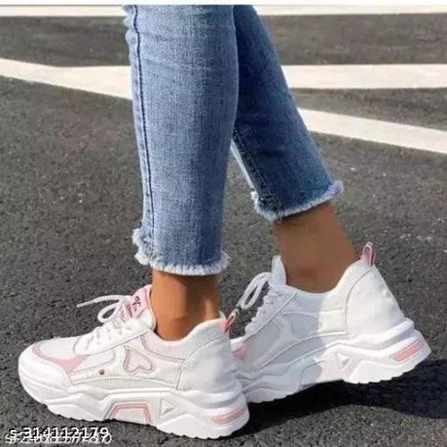 Girls kids White Casual Sneaker Shoes - Springkart