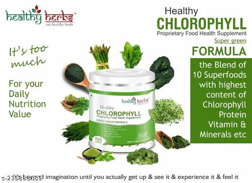 Healthy Chlorophyll Powder 100gm (100% Pure) - (Highly Rich in Chlorophyll) - Springkart