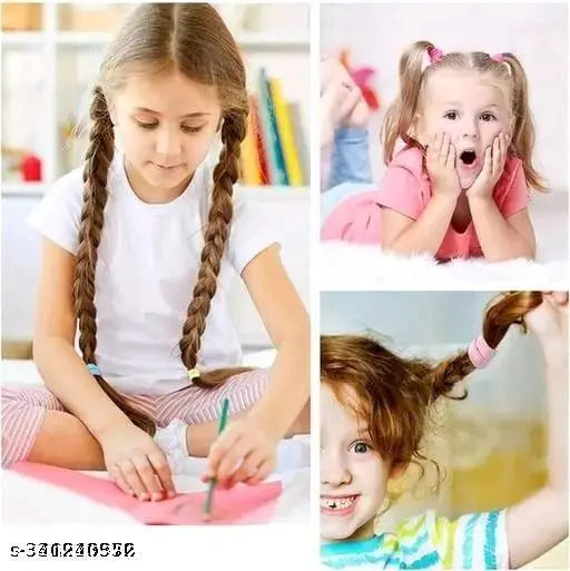 50 Pieces Multi Color Hair Holder Tie Soft Tiny Small Elastic Rubber Bands Braiding for Kids Girls, Mini Rubber bands Ties For Girls And Women (Multicolor) Pack Of 50 with pouch - Springkart