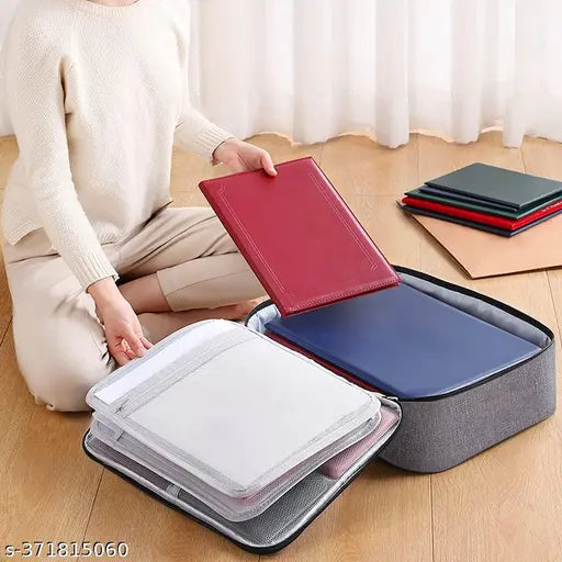 Multipurpose Travel File Organiser Waterproof Document Storage Bag with Lock - Springkart