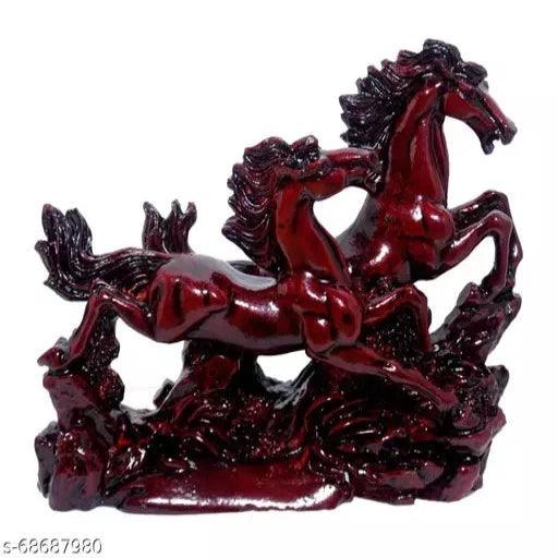 VASTU ART Two runing horses cherry - Springkart
