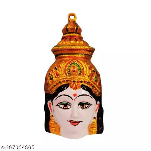 Spl Eye Varalakshmi Ammavari Face Skin - 8 Inches - Laxmi Mukhota - Springkart