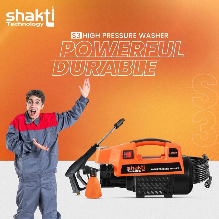 shakti Technology S3 High Machine 1800 Watts and 120 Bar Pressure Washer