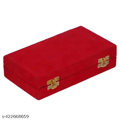 DECORATIVE BOWL SET WITH RED VELVET BOX (2BOWL:2SPOON:1TRAY) SIZE OF BOWL 3.5INCH Diwali GIFT !!! - Springkart