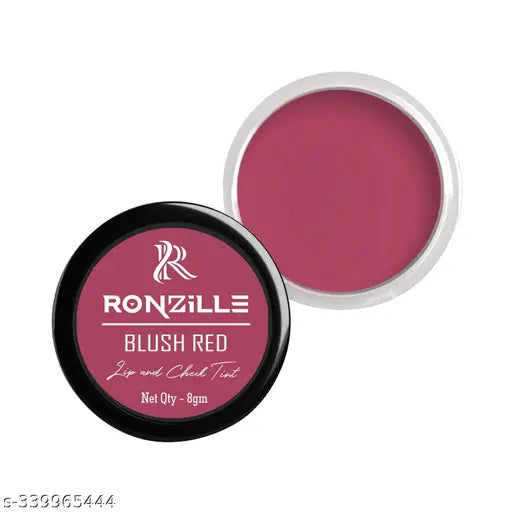 Ronzille Lip & Cheek Tint | Blush with Long Lasting, & Matte Finish Lip Stain Pomegranate (Pack of: 1, 8g)