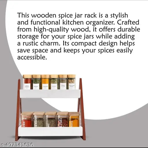 Wooden Triangle Design Rack for Conatainers/ Wooden Kitchen Rack