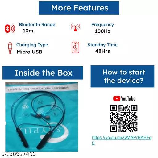 Series Top selling - Low Price high Bass headphones/earphones/ Bluetooth Neckband Bluetooth Headset with 40 hr battery backup,1 year warranty-hot deal - Springkart