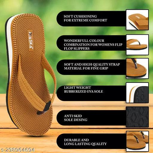 aaska super soft embossed slippers for womens & girls/ chappal for womens & girls/ party wear slippers/flipflop - Springkart