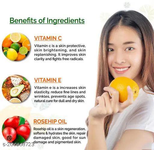 Vitamin C Serum For Face, Oil Based, Hyaluronic Acid Night Face Serum for Glowing Skin - Springkart