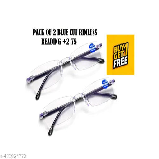 Comfortable Reading Glasses +2.75 - Pack of 2 - Springkart